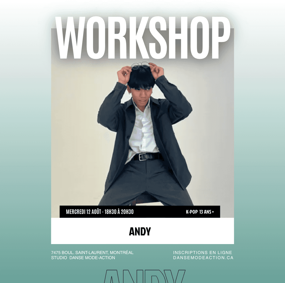 Andy - Workshop K-Pop - 13 ans +