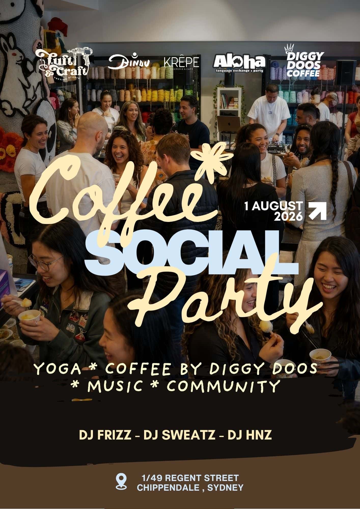 ☕ Coffee Social Party | Yoga, Matcha, Music & New Connections
