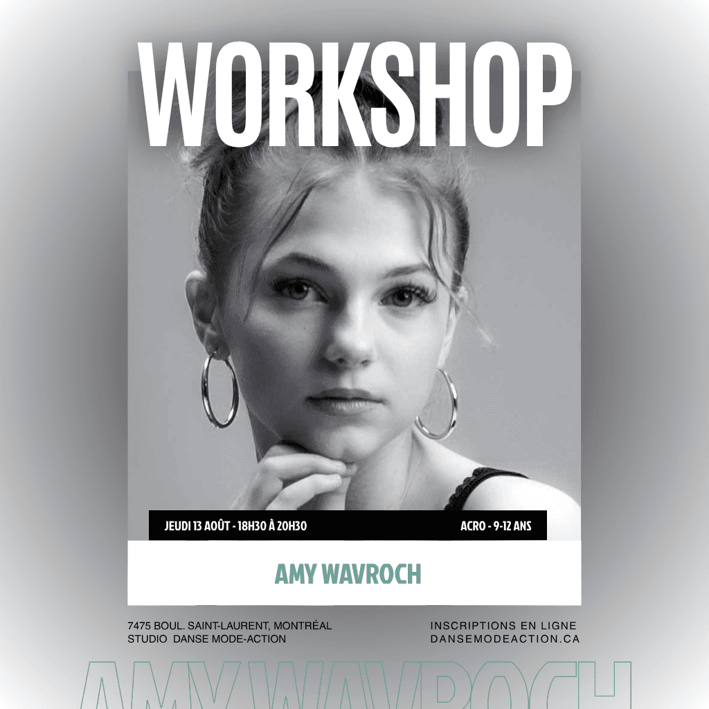 Amy Wavroch - Workshop Acro Danse - 9-12 ans