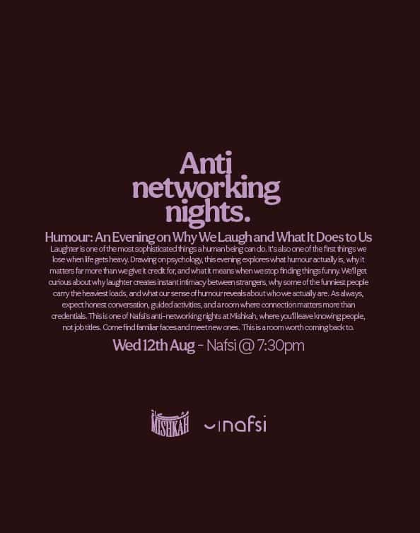 Nafsi's Anti Networking Nights | Humour: An Evening on Why We Laugh and What It Does to Us