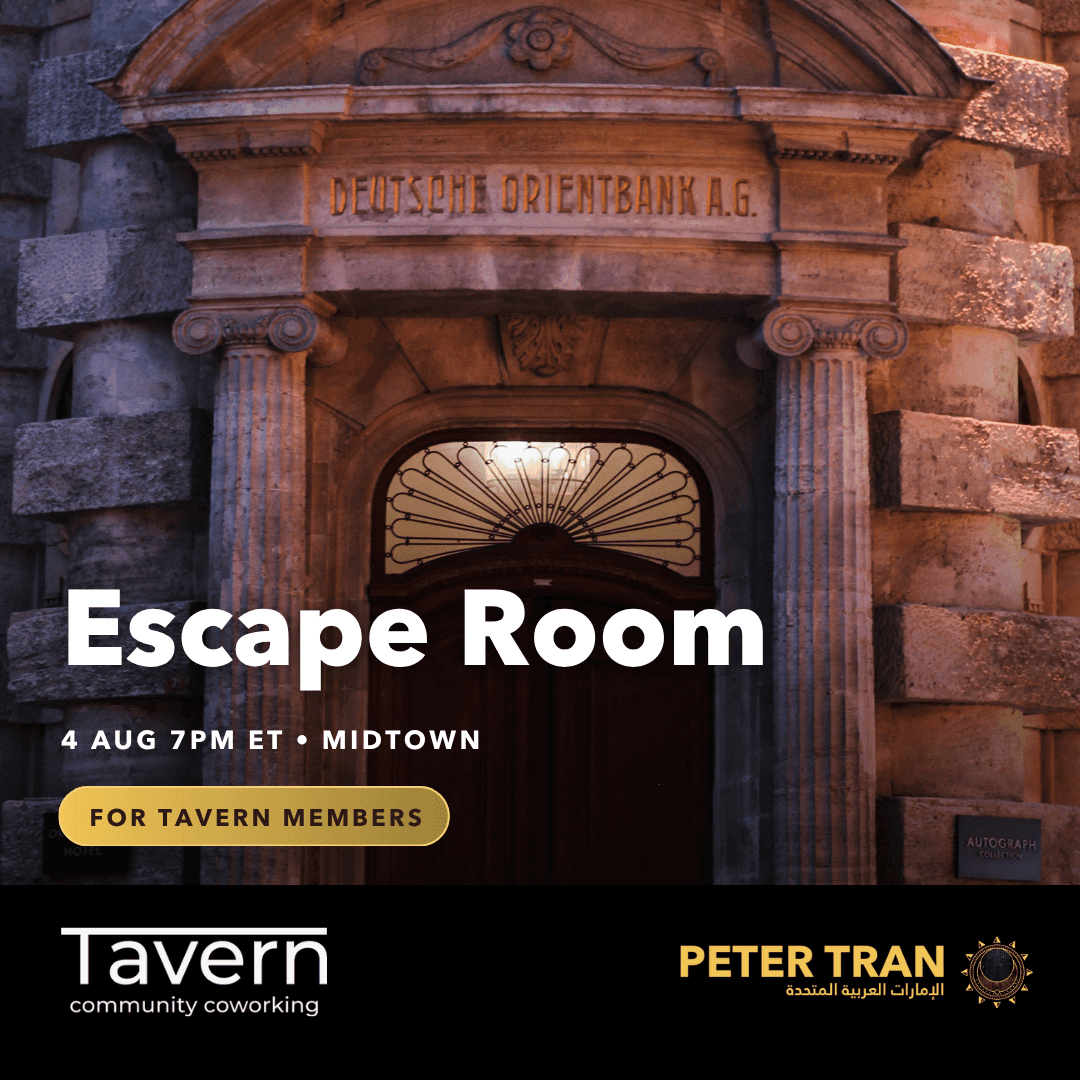 🔐 Escape Room Hangout with Tavern💼