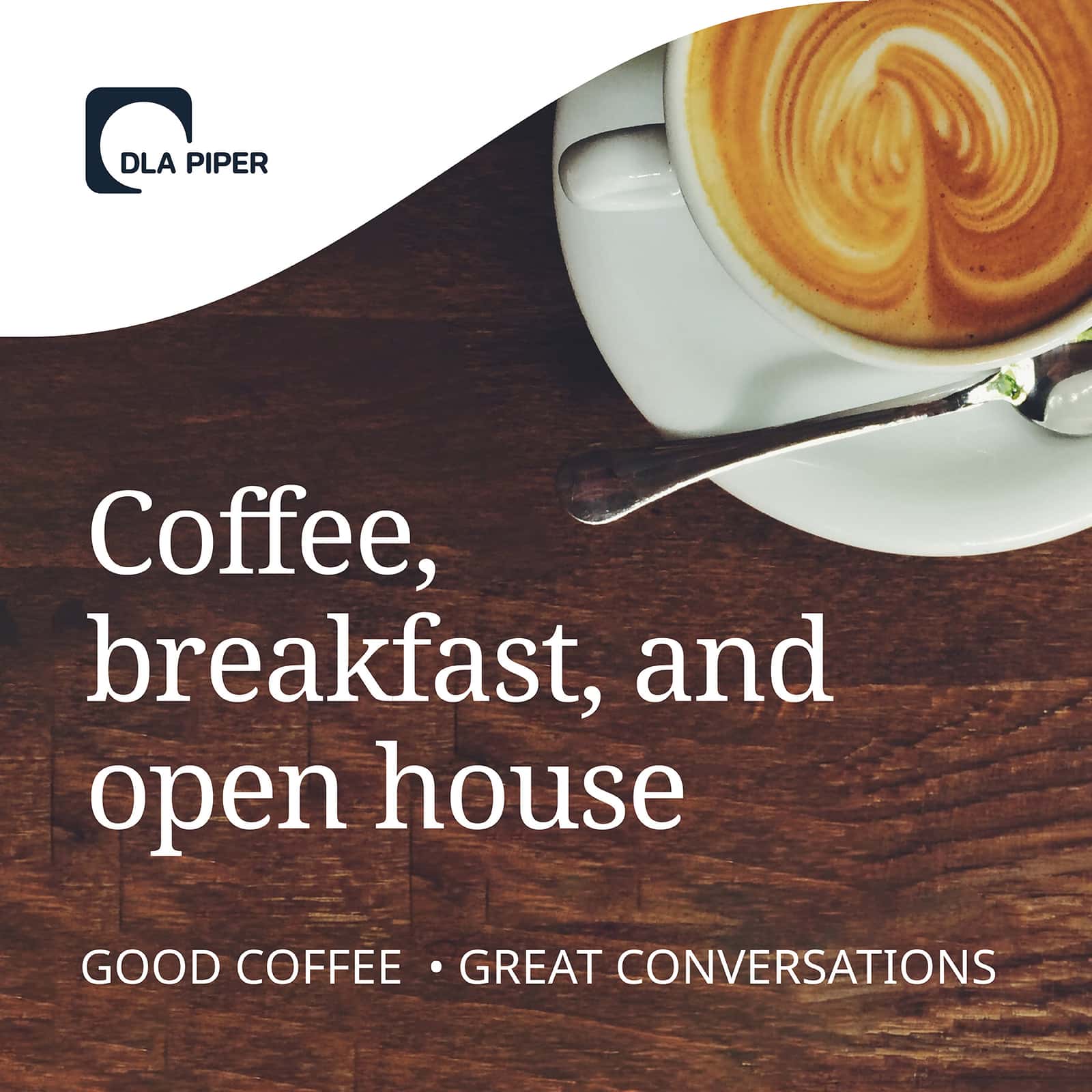 Coffee cart and breakfast open house at DLA Piper