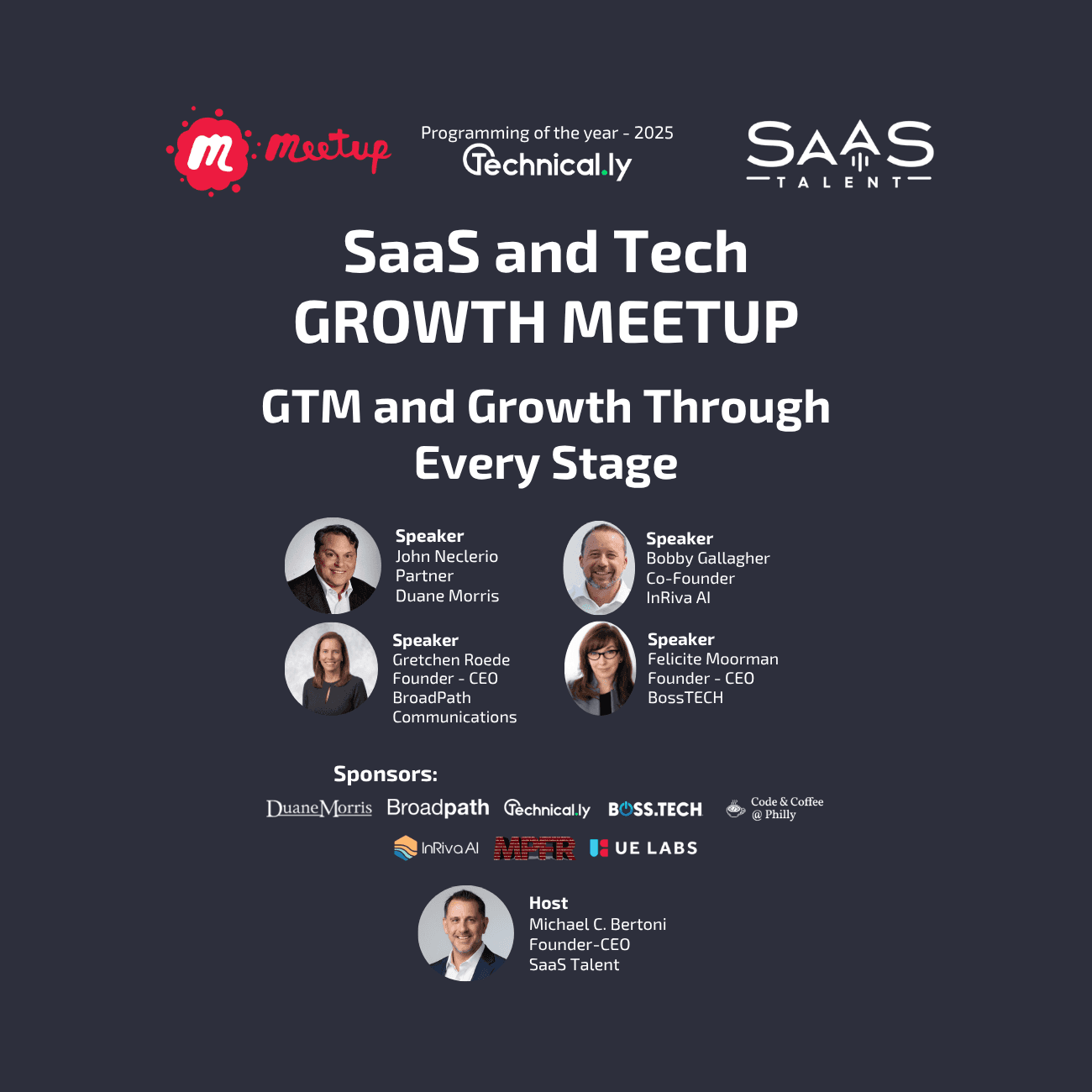 SaaS & Tech GROWTH Meetup - GTM and Growth Through Every Stage: Lessons, Strategies & Real Stories from Tech Leaders