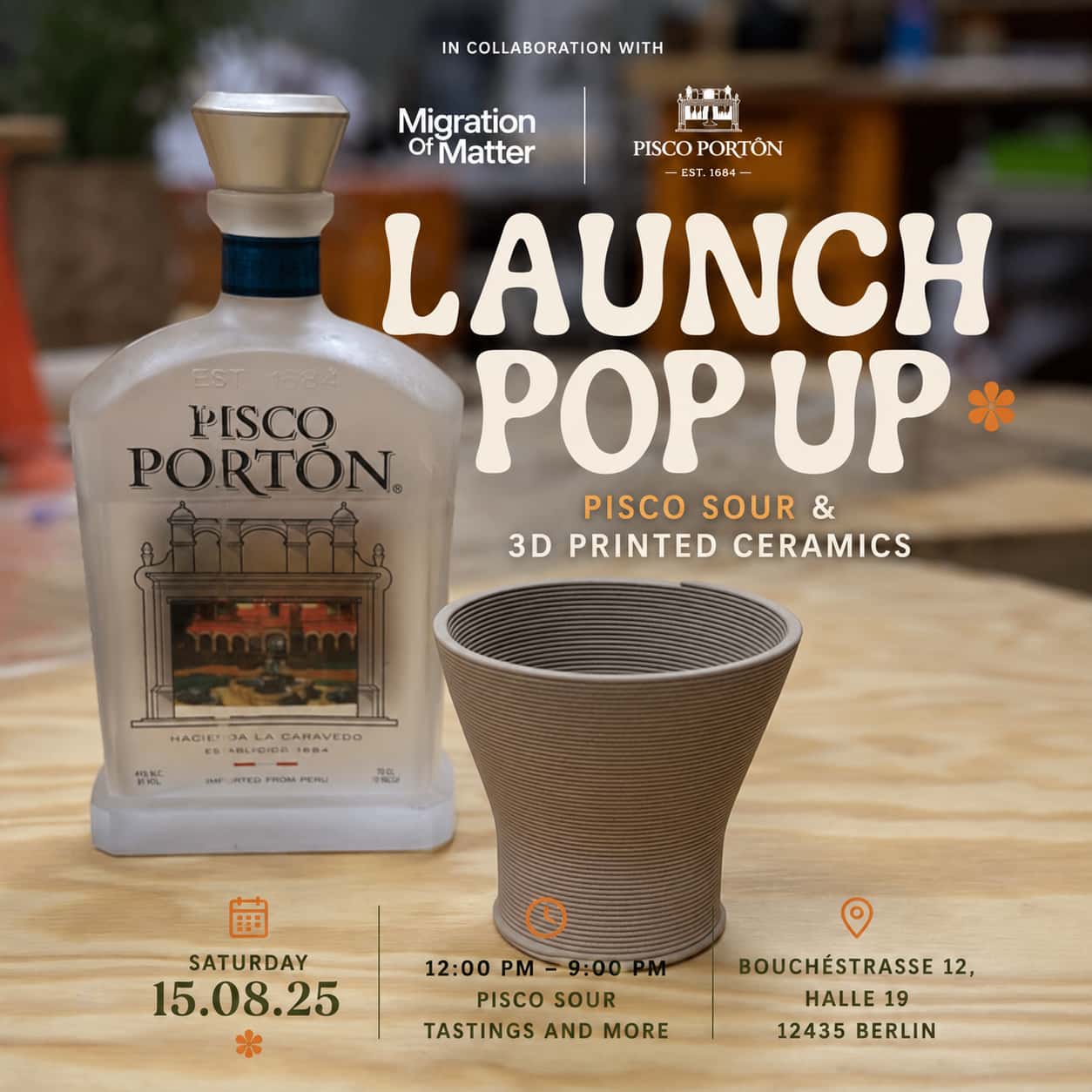 Pisco Sour x Ceramics Launch Pop Up I by Migration of Matter & Pisco Porton