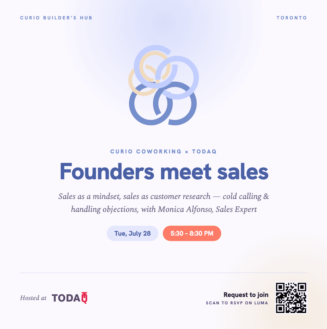 Curio Coworking - Founders meet Sales