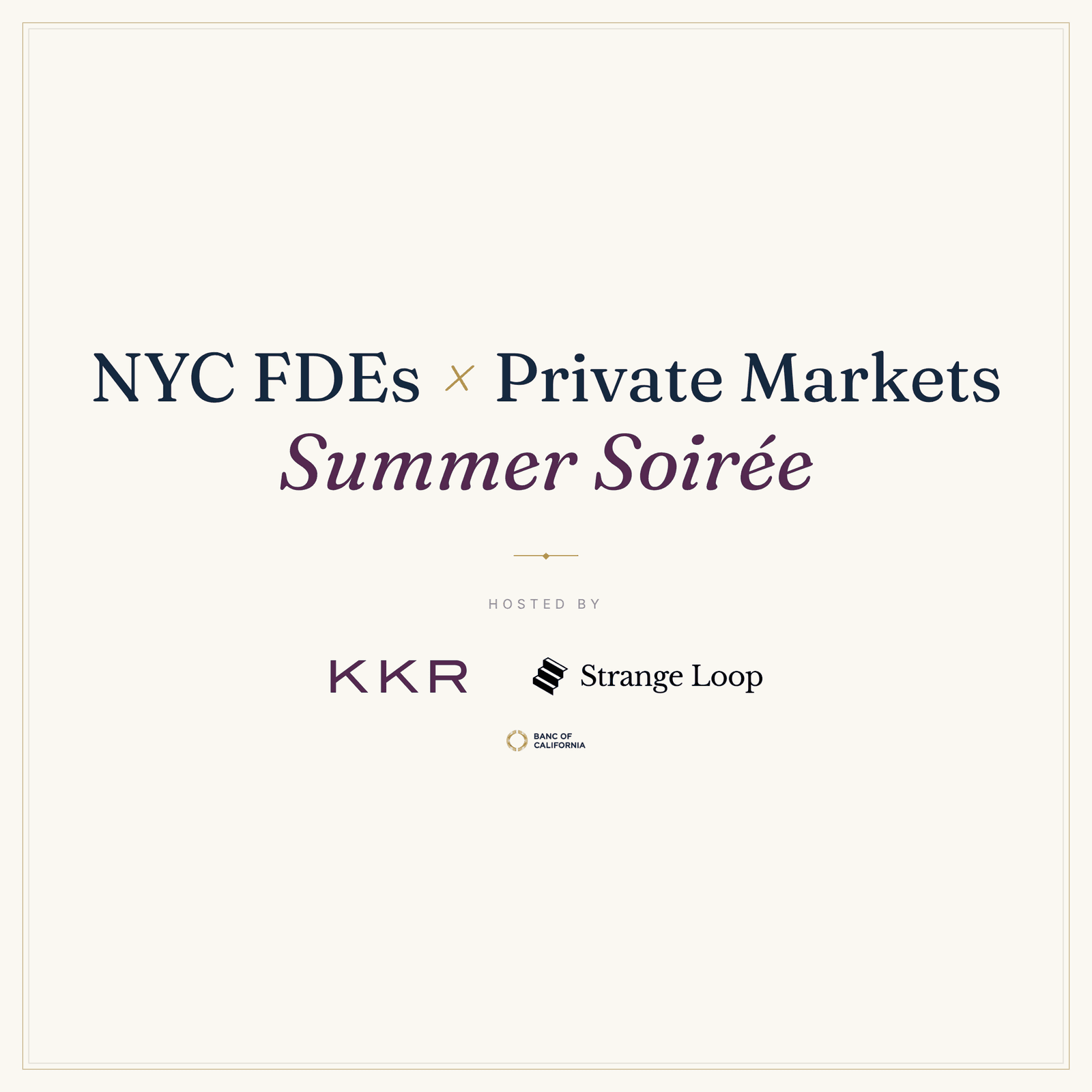 NYC FDEs x Private Markets Summer Soirée