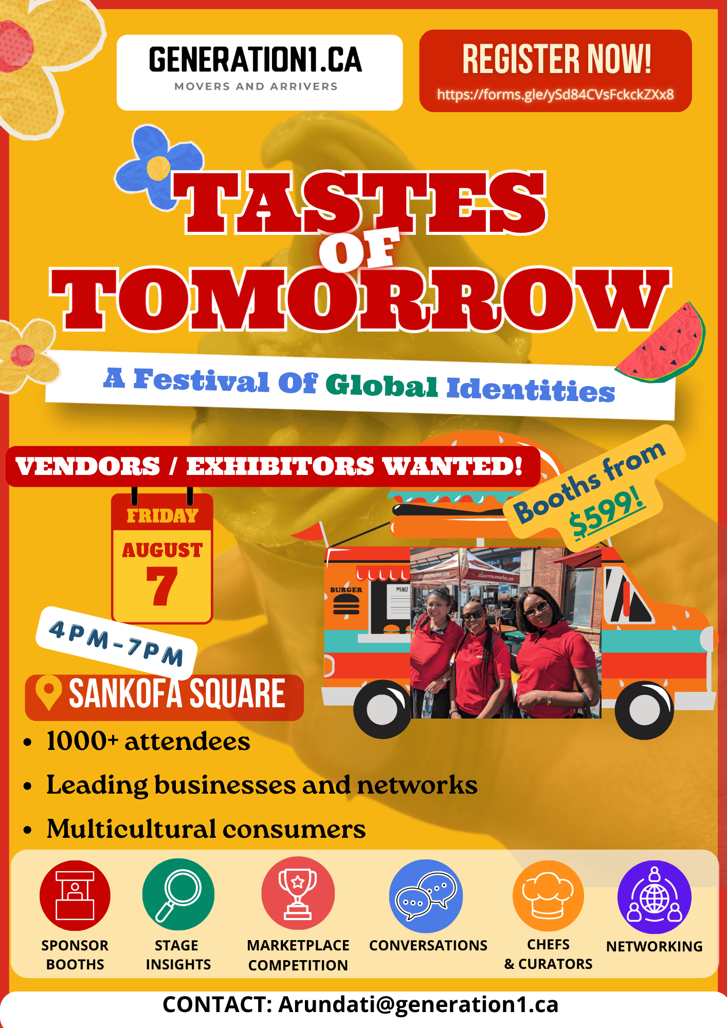 Tastes of Tomorrow - A Festival of Global Identities. Sweet? Savoury? Or Spicy? Presented by Generation1.ca