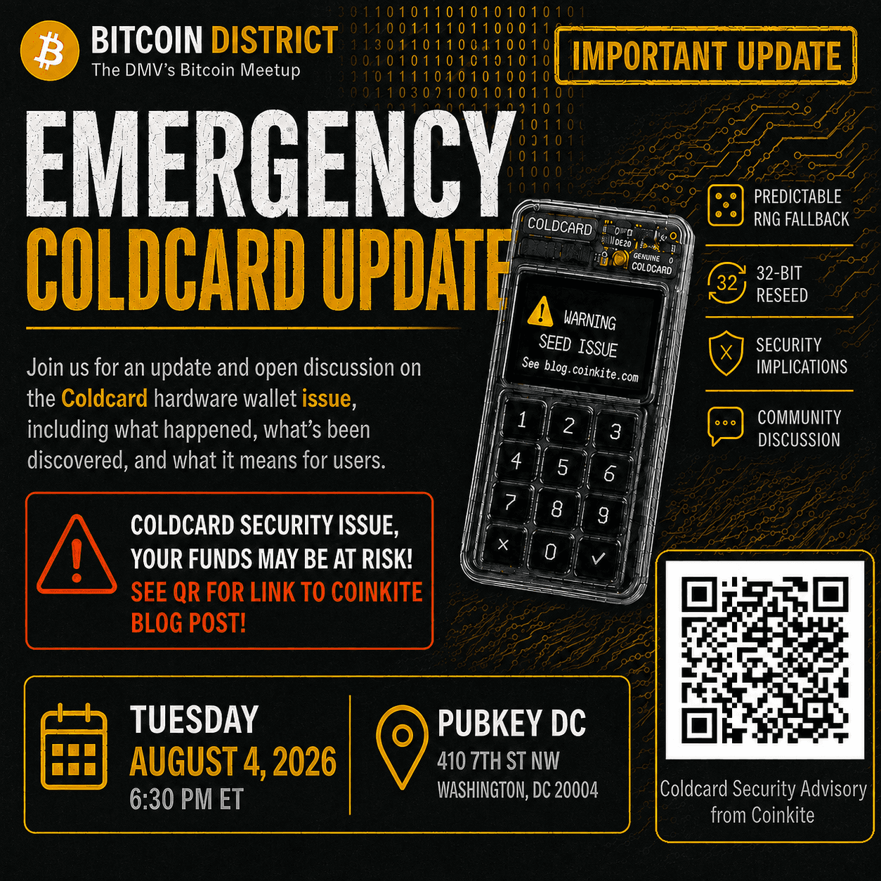 Emergency Coldcard Update