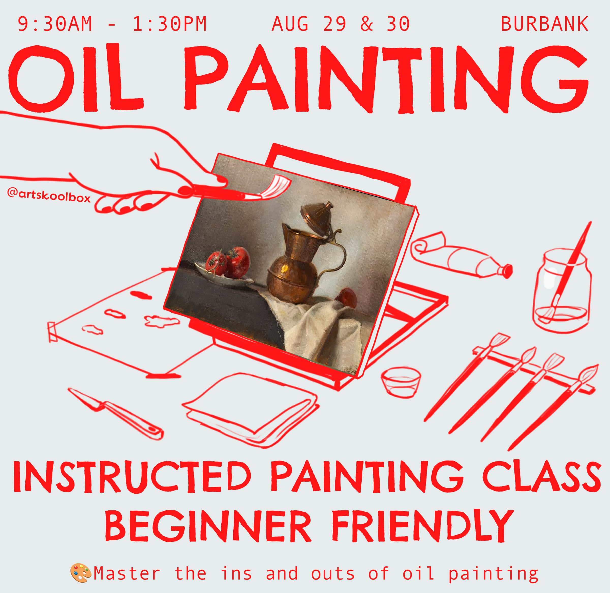 Oil Painting 2 Day Series - Still Life 8/29 & 8/30