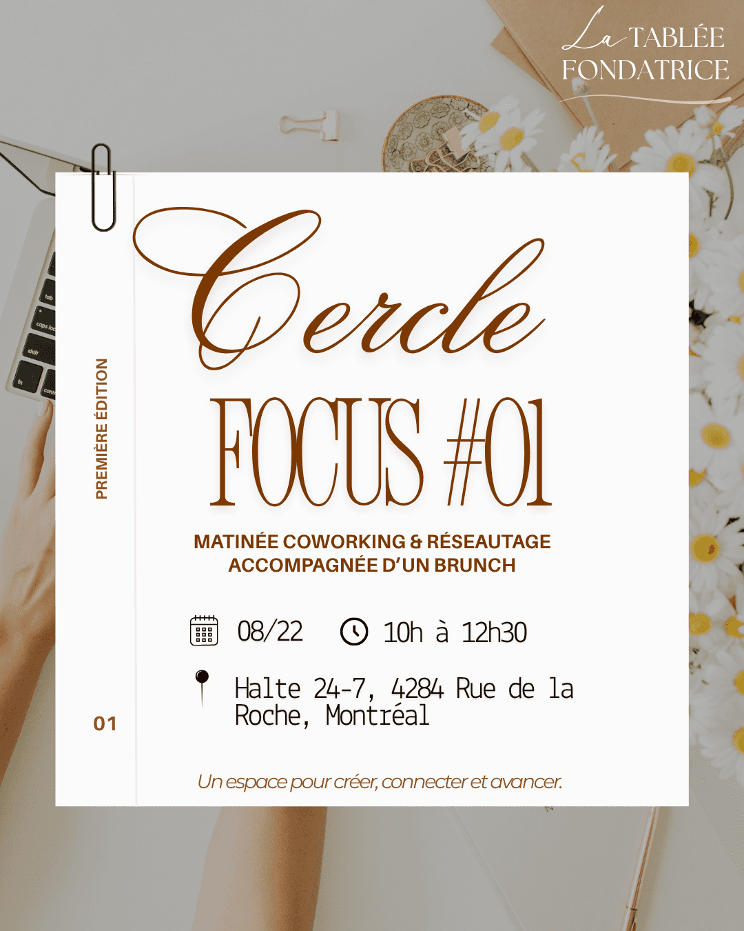 Cercle Focus #01 – Coworking, Réseautage & Brunch / Coworking, Networking & Brunch