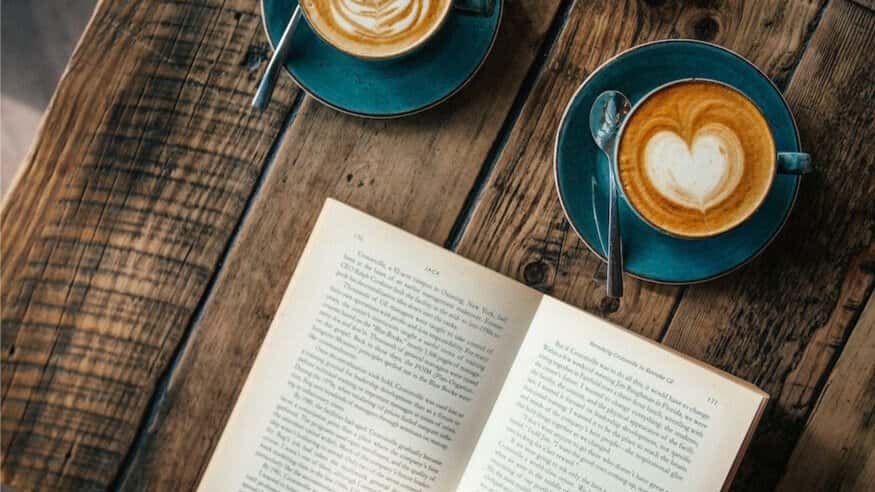 Reading at a cafe in Shibuya