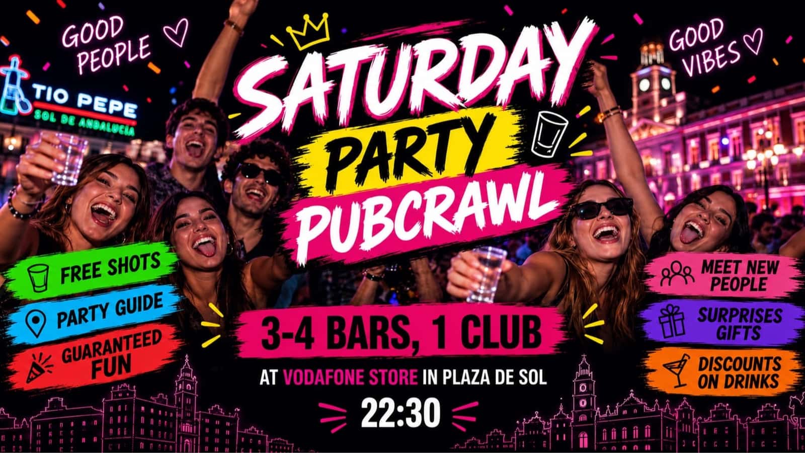 Saturday International Bar Crawl & Fiesta!