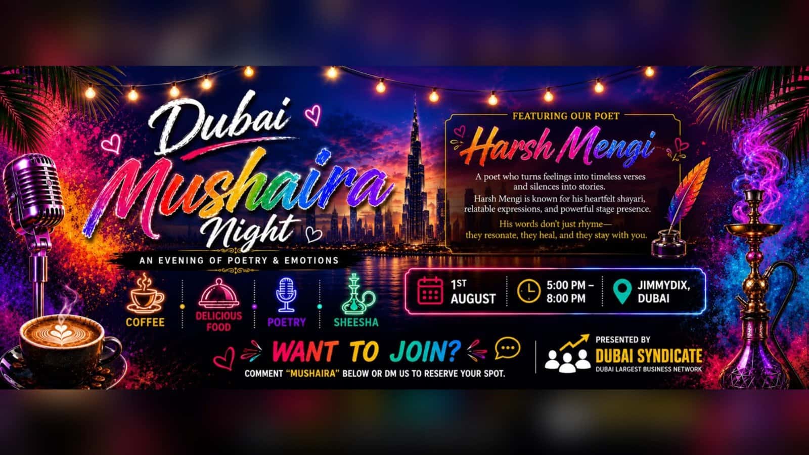Dubai Syndicate · Mushaira Night — An Evening of Poetry & Emotions