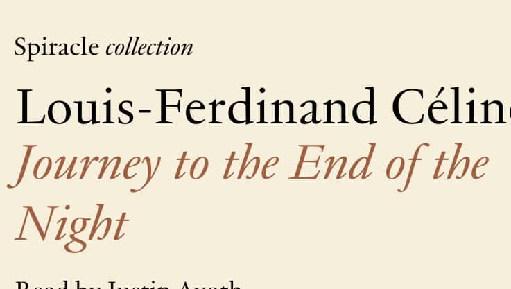 Journey to the End of the Night by Louis-Ferdinand Celine