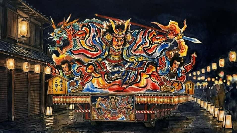 🎨🖌Paint & Sip "Matsuri Festival🏮🎆" in Shibuya 東京でペイント&ワイン 「夏祭り🍧」