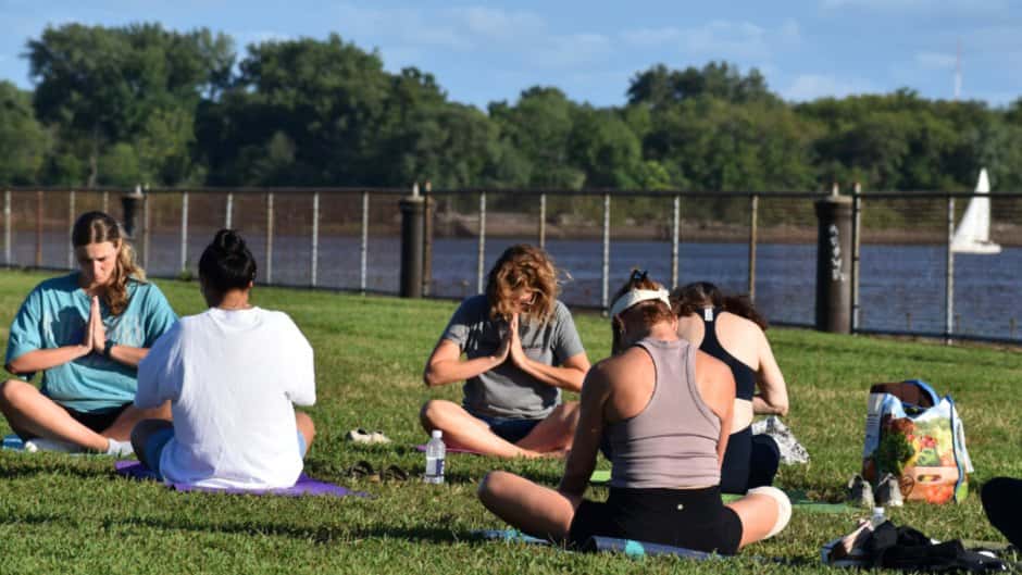Yoga on the Pier at Pennypack on the Delaware