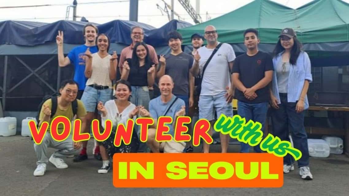 ✨Hand out food to the homeless at Yeongdeungpo station✨