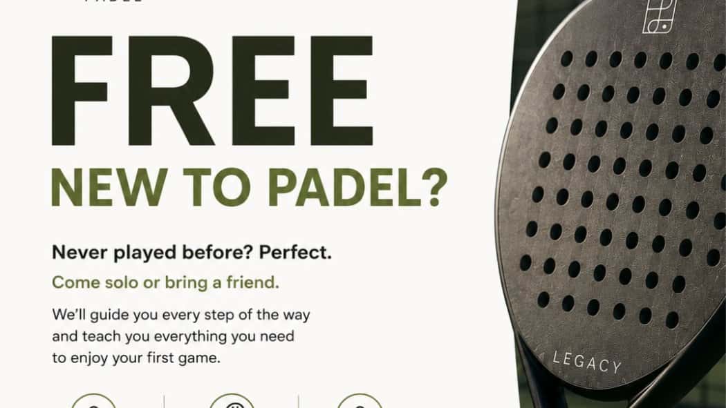RSVP through Sweatpals: Free Intro to Padel at Legacy Padel