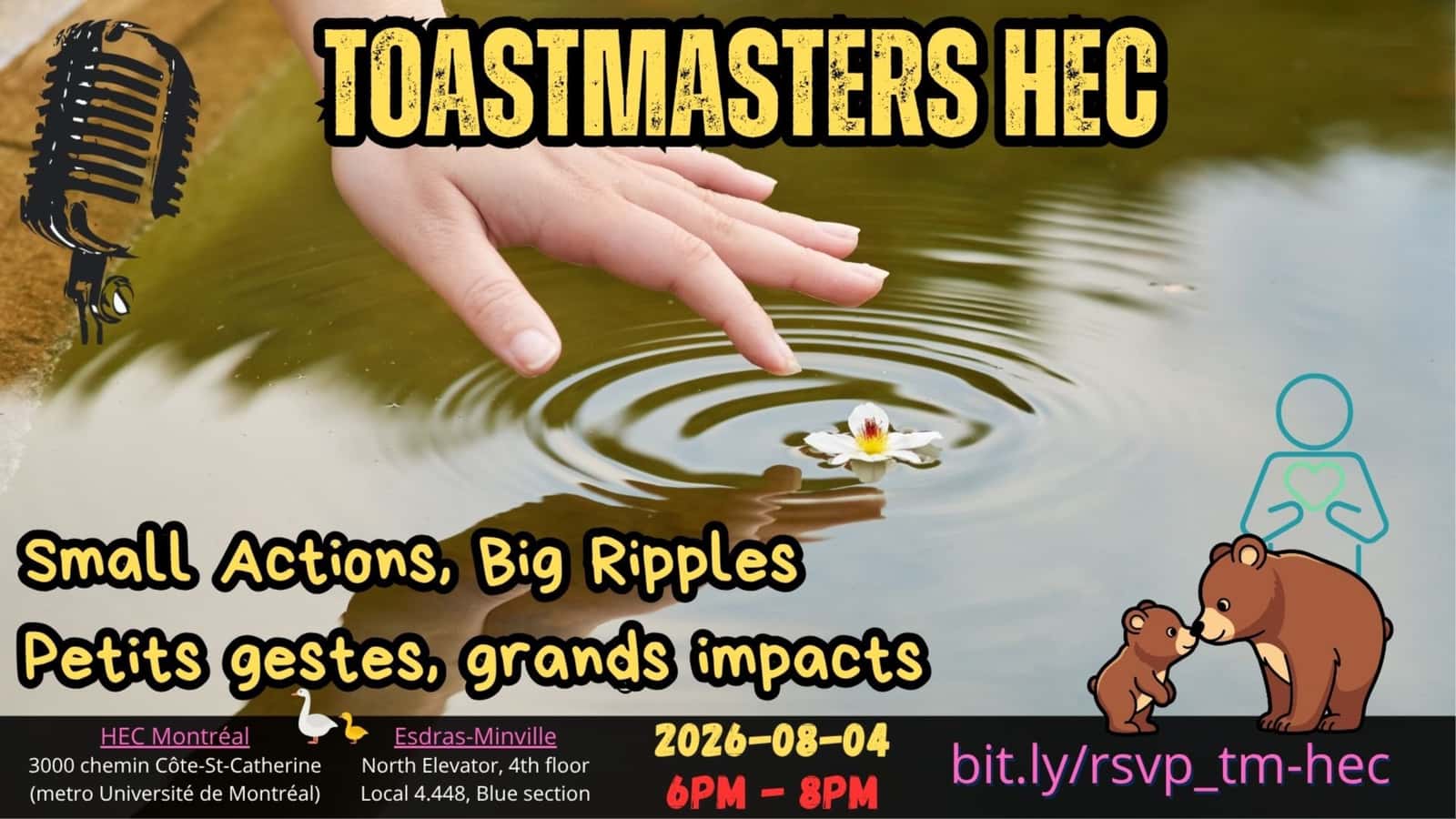 Meeting Toastmasters HEC! - August 4th, 6pm - In Person