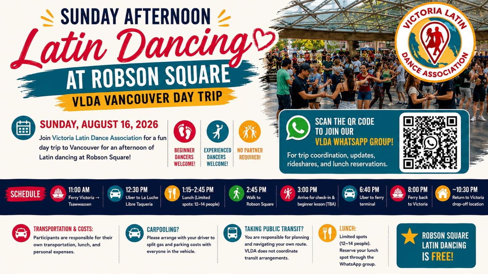 Latin Dance Group Outing: Robson Square