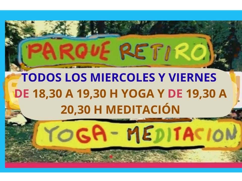 YOGA Y MEDITACION EN PARQUE RETIRO