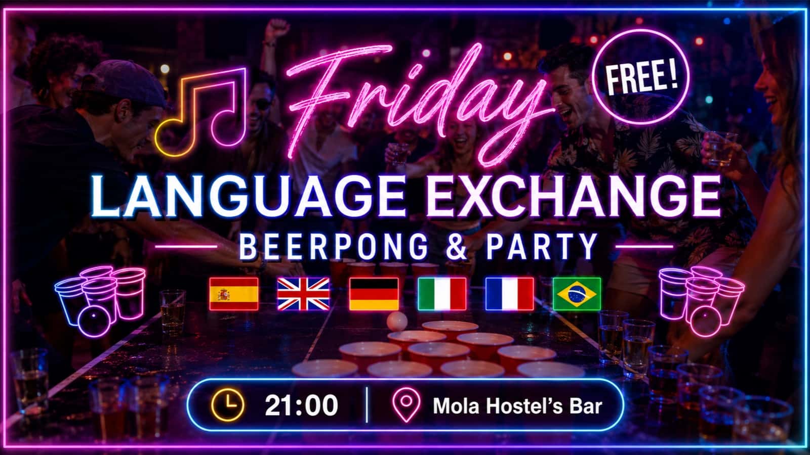FRIDA Language Exchange. "FREE"