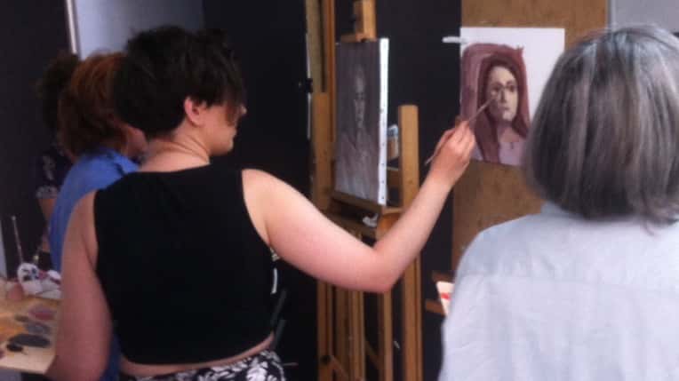 Session de modèle vivant/nu, life figure drawing and painting