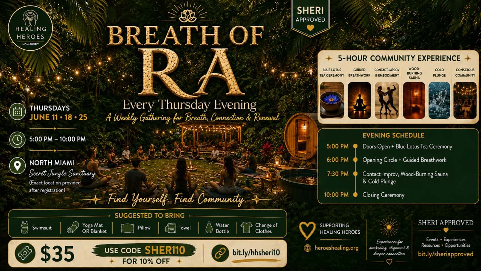 🌿 BREATH OF RA 🌿 A Weekly Gathering for Breath, Connection & Renewal