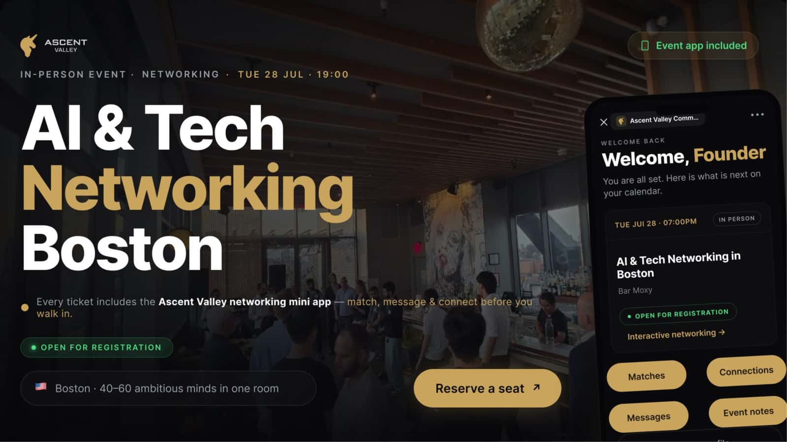 AI & Tech Networking Event in Boston by Ascent Valley