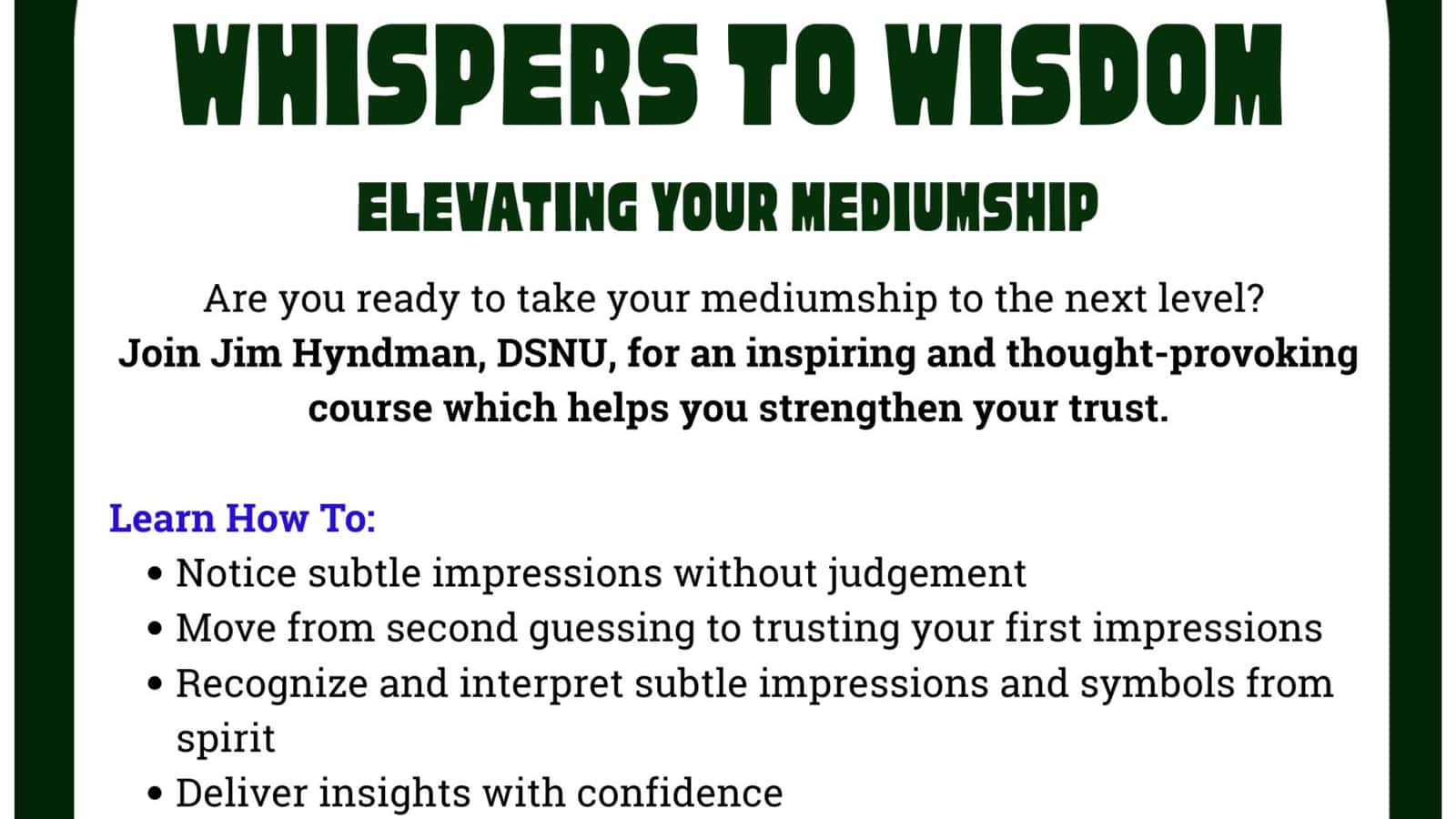 Whispers to Wisdom with Jim Hyndman
