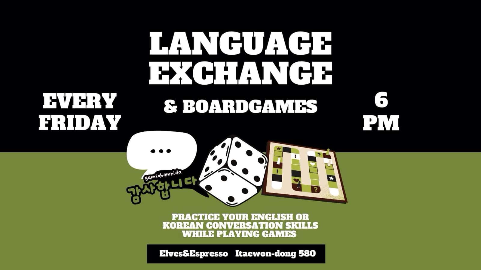 KOR/ENG Language Exchange and Boardgames