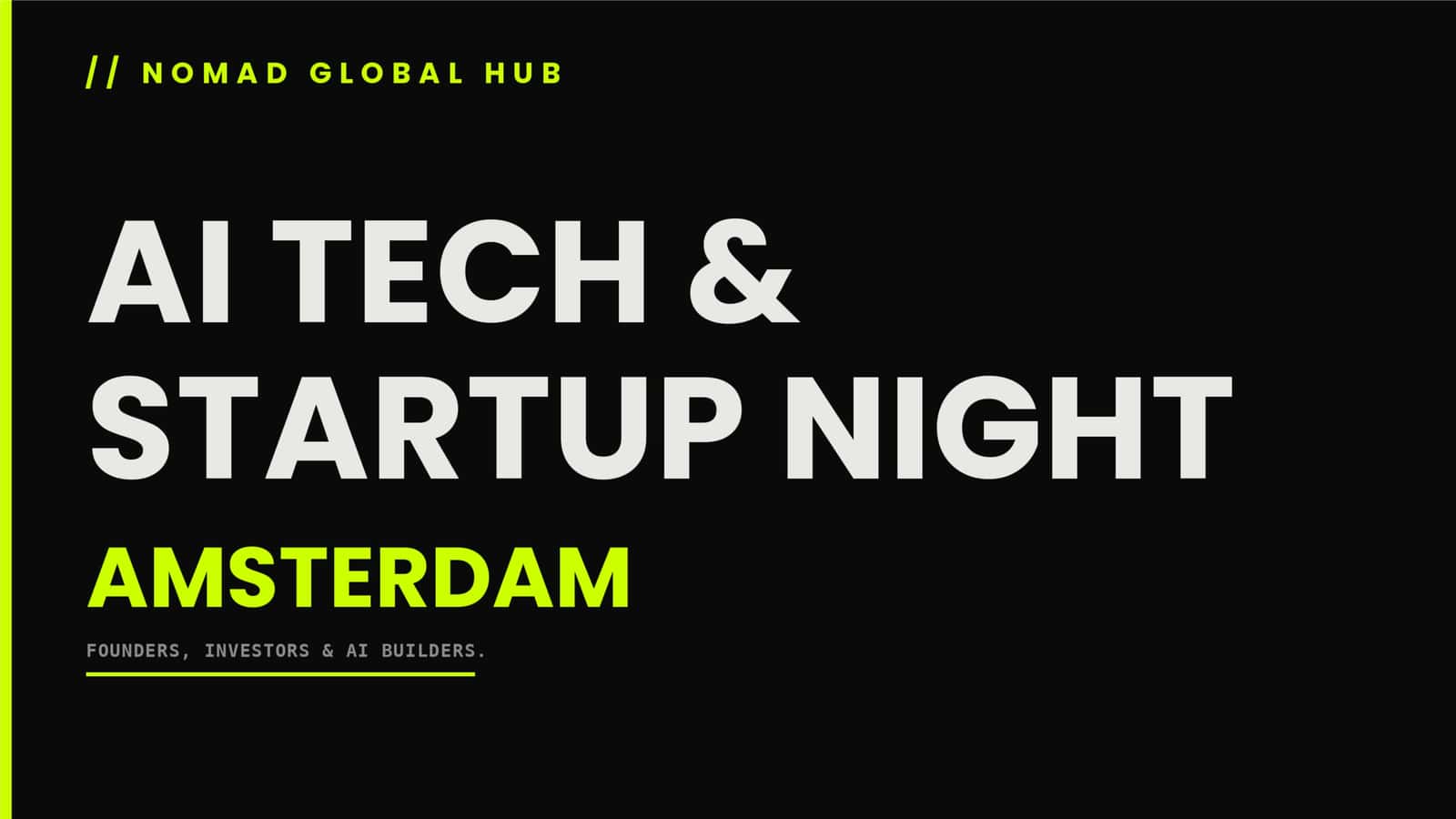 AI Tech & Startup Night - Amsterdam