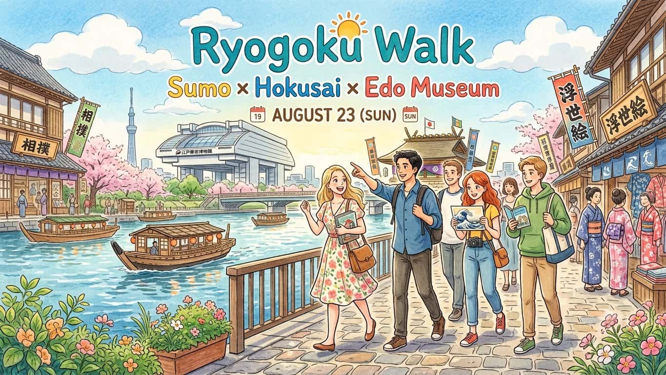 🥋🎨 Ryogoku Walk 🚶‍♂️🚶‍♀️ Sumo × Hokusai × Edo Museum 🏯