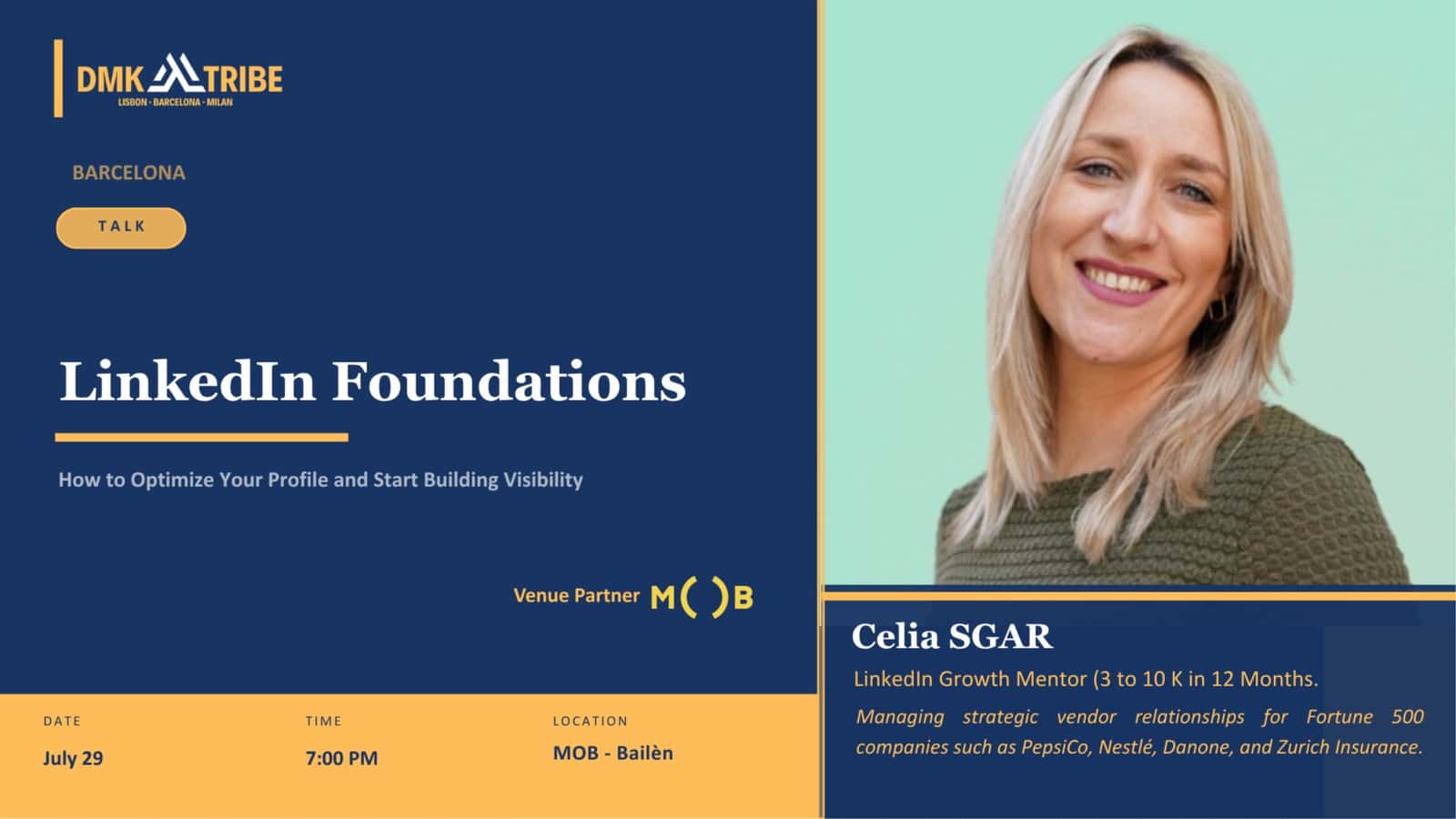 (7:00 pm) BARCELONA -LinkedIn Foundations