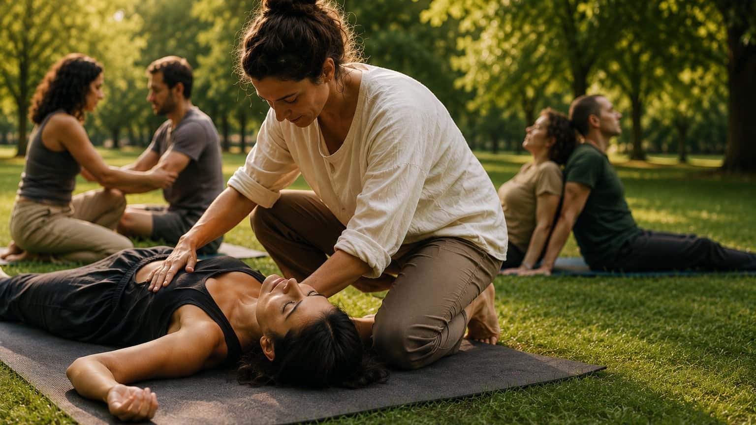 Relaxation through movement and guided partner work