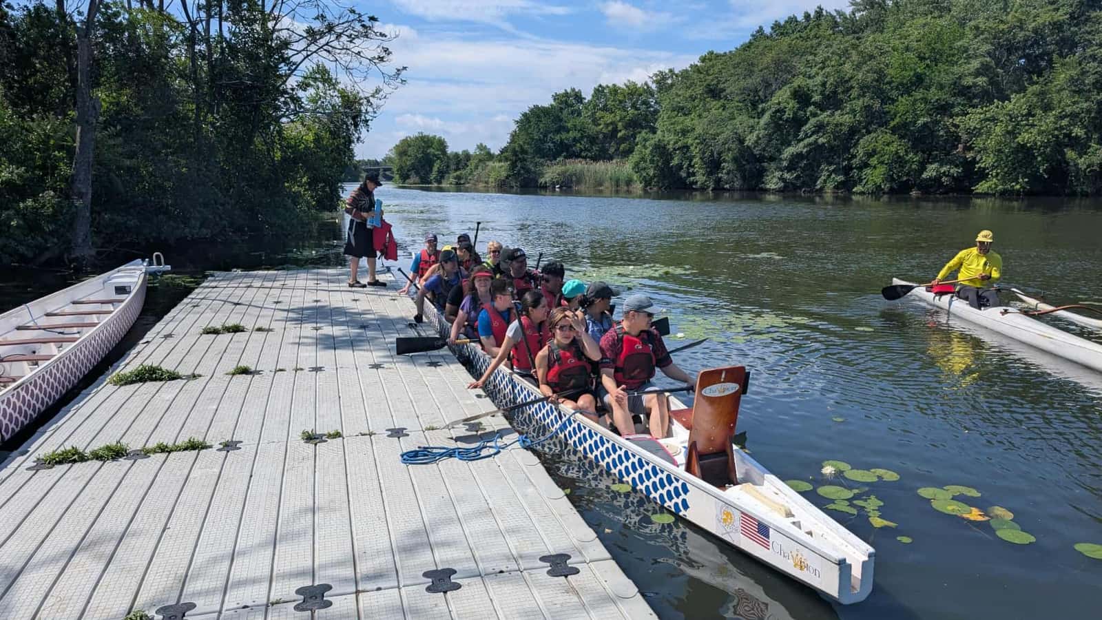 Living Root Dragon Boat Practice Session