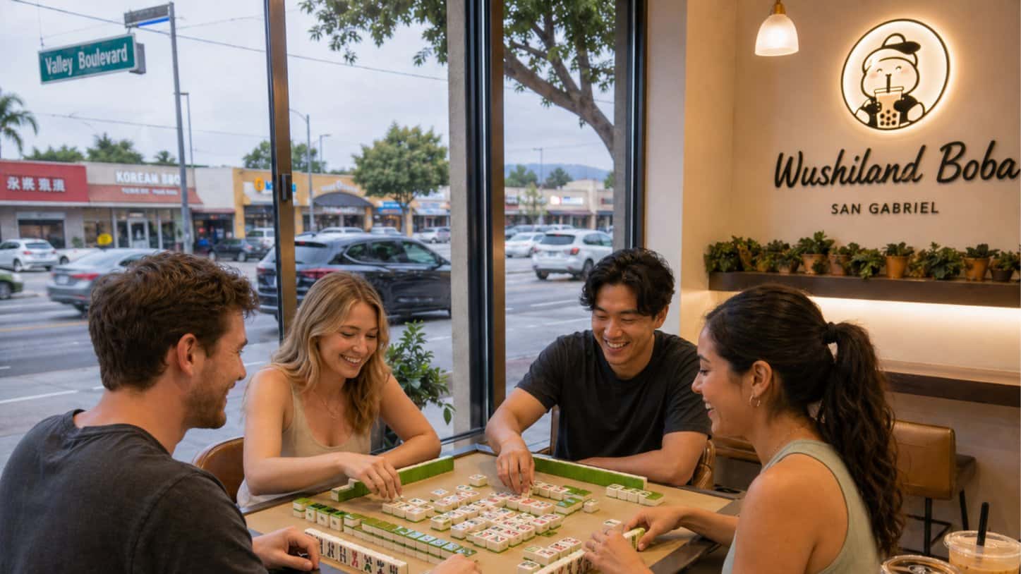 Hong Kong Style Mahjong Night at Wushiland Boba