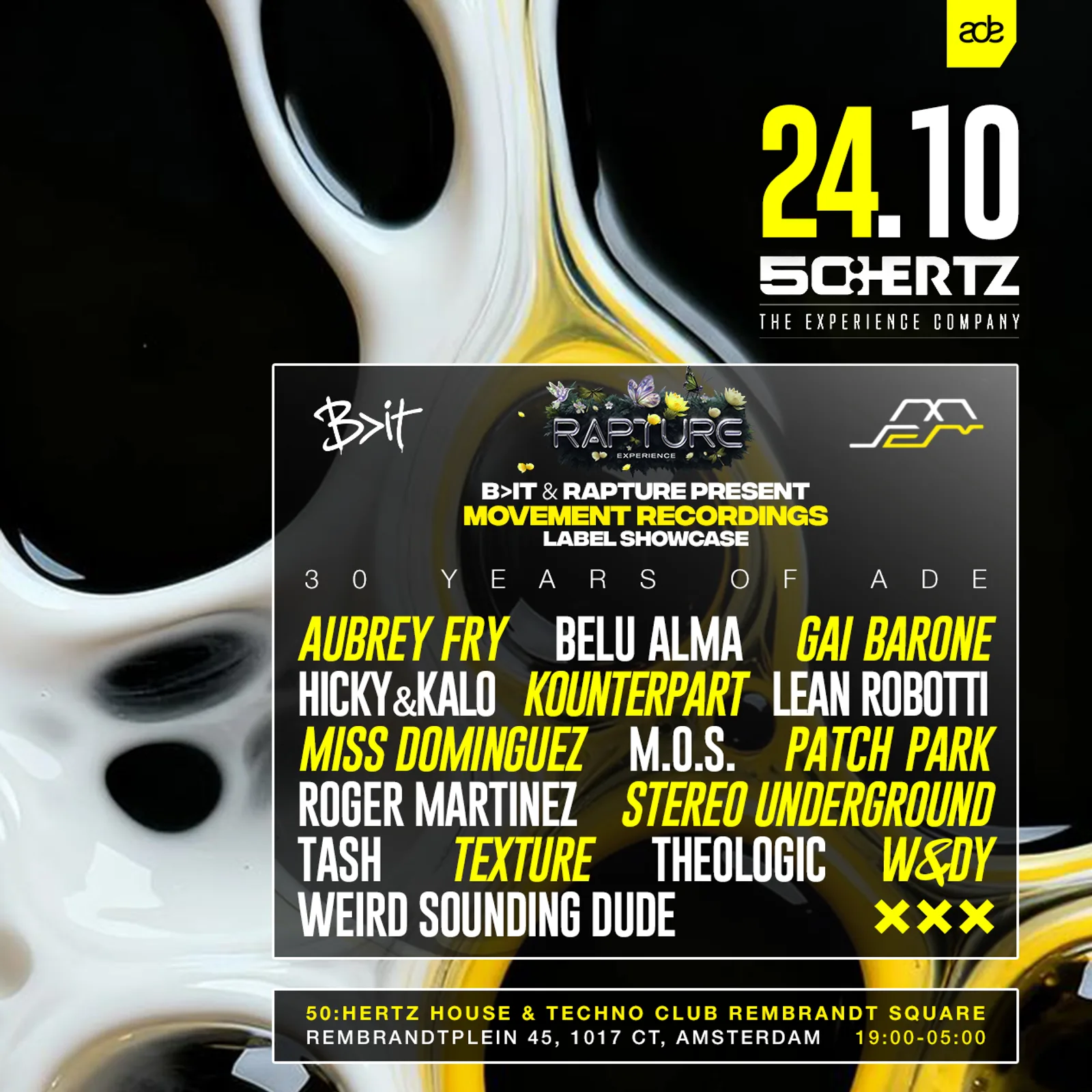 Movement Recordings ADE XXX Showcase