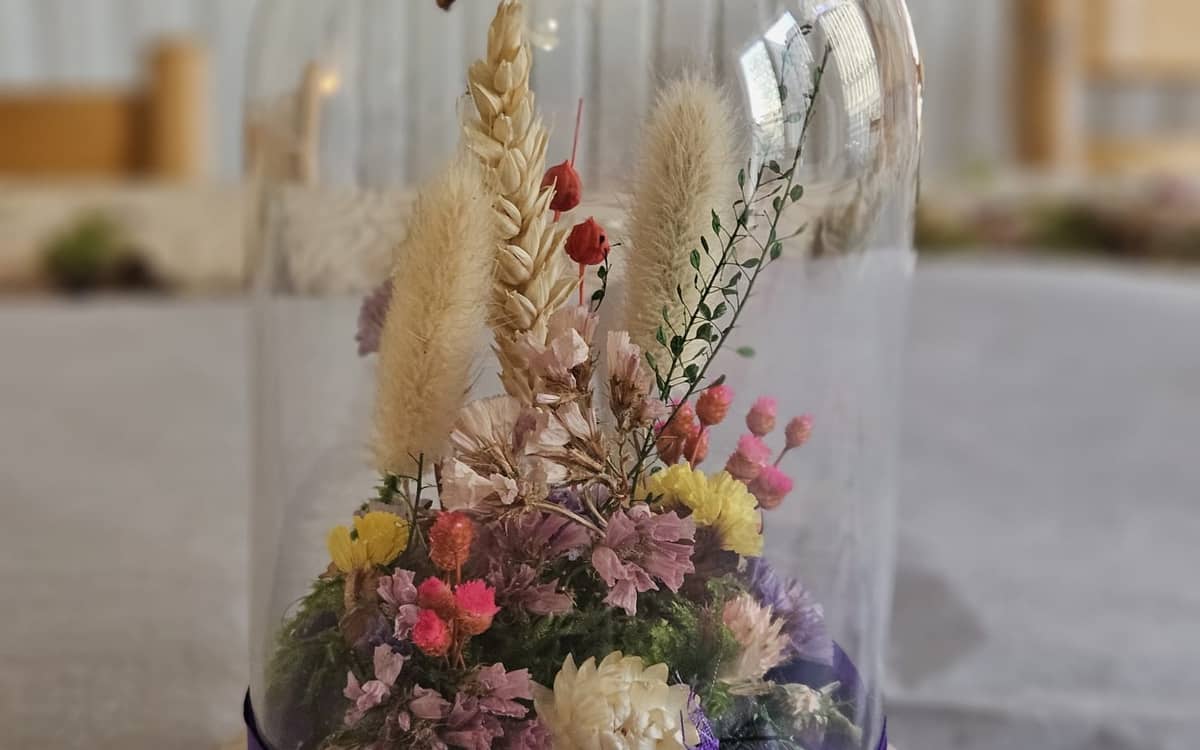 Atelier cloche de fleurs séchées bio en duo adulte-enfant