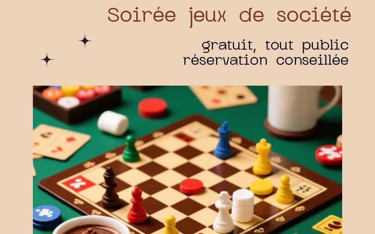 Soirée jeux de société chocolat chaud et chamallow - Bibliothèque Claire Bretécher