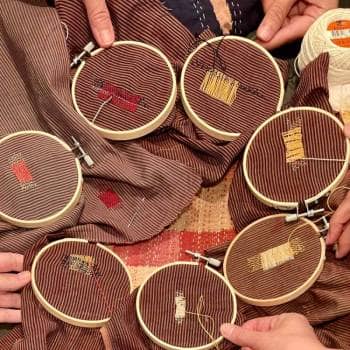 Remendar com bordado Kantha - 26 SET