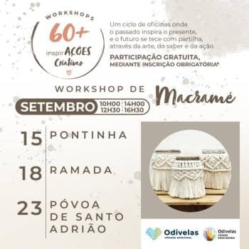 MACRAMÉ - Workshops 60+ InspirAÇÕES Criativas | Inscrições