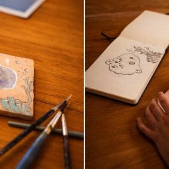 As Aventuras de Afonso - o peixe lua | Pintura de azulejos para crianças