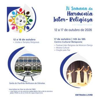 IV SEMANA DA HARMONIA INTER RELIGIOSA E DO DIÁLOGO INTERCULTURAL