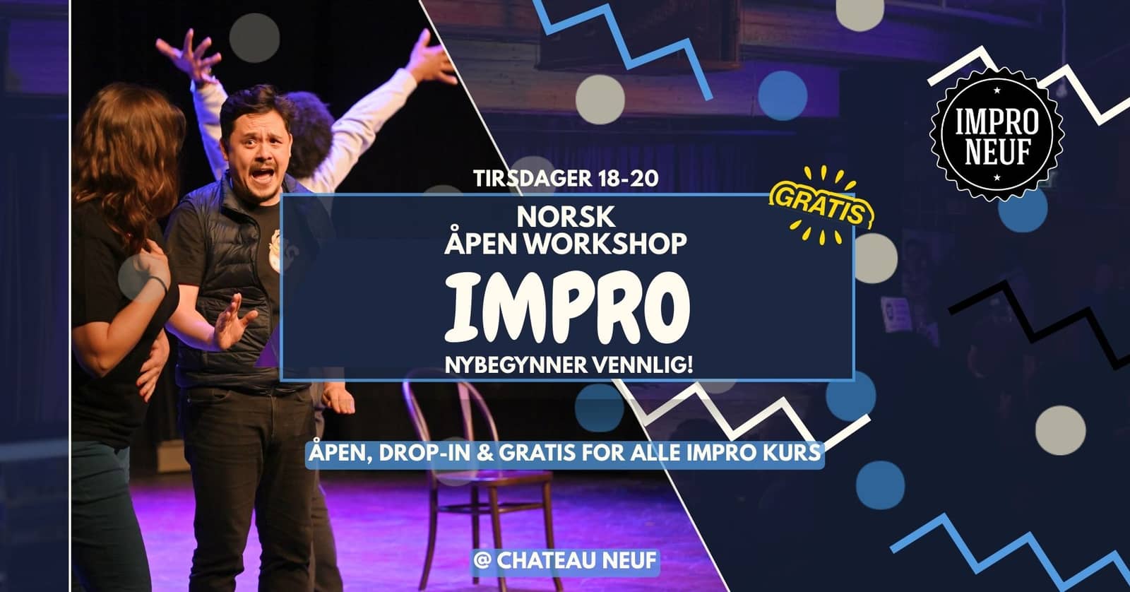 Gratis åpne improtirsdager!