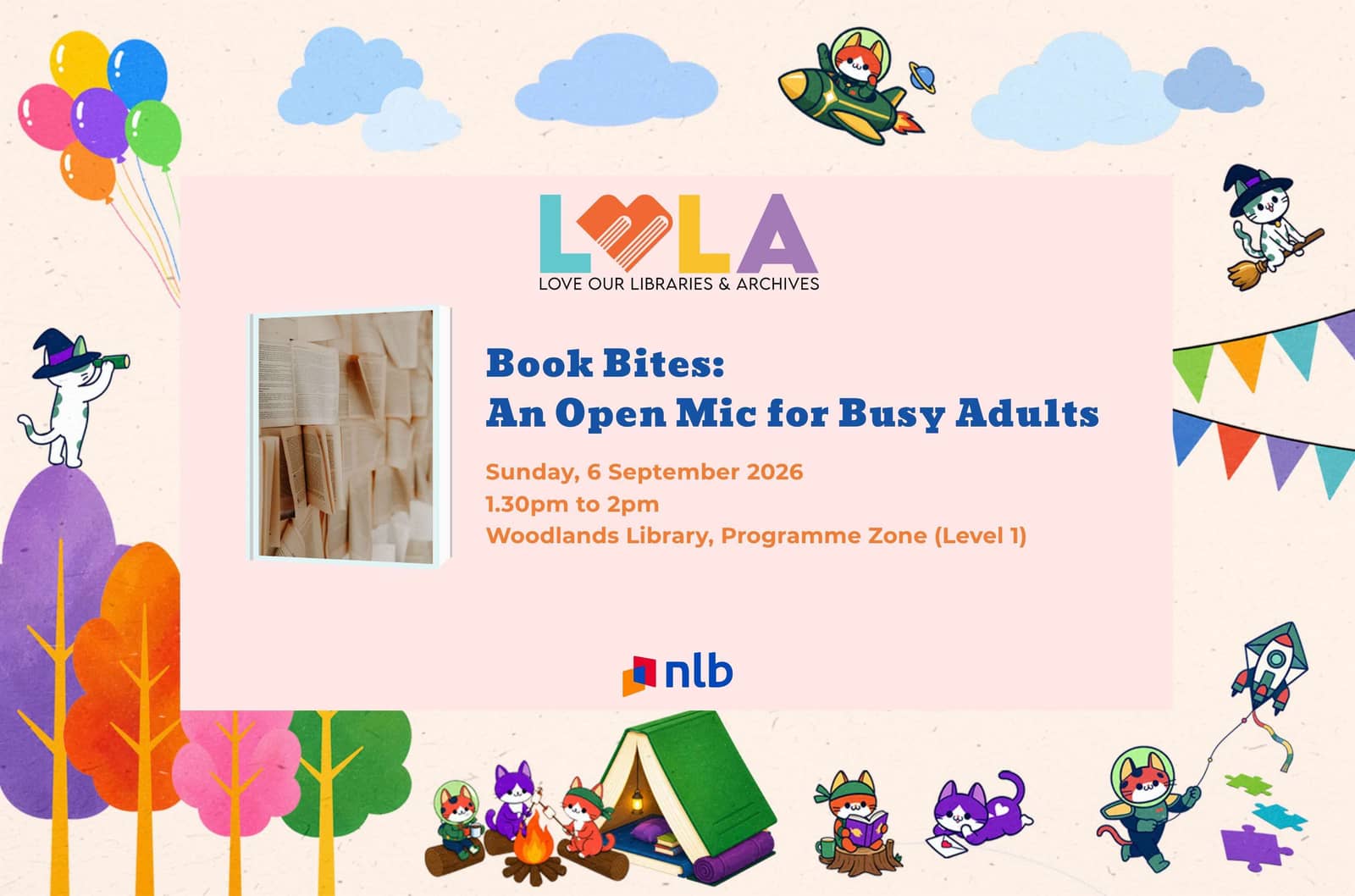 [LOLA 2026] Book Bites: An Open Mic for Busy Adults