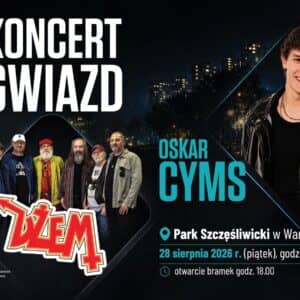 Concert of Stars in Park Szczęśliwicki. On stage Dżem and Oskar Cyms