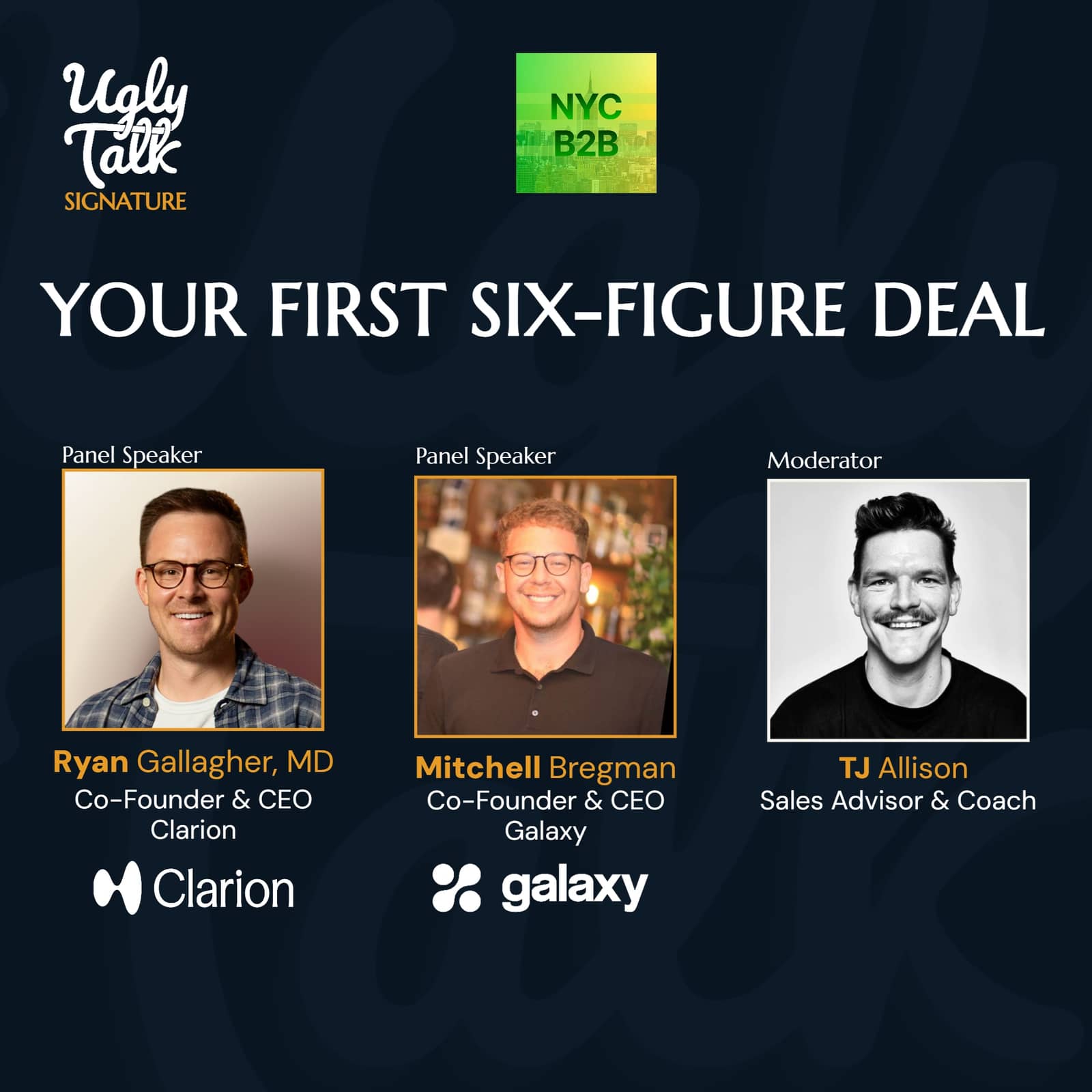 UGLY TALK: YOUR FIRST SIX FIGURE DEAL