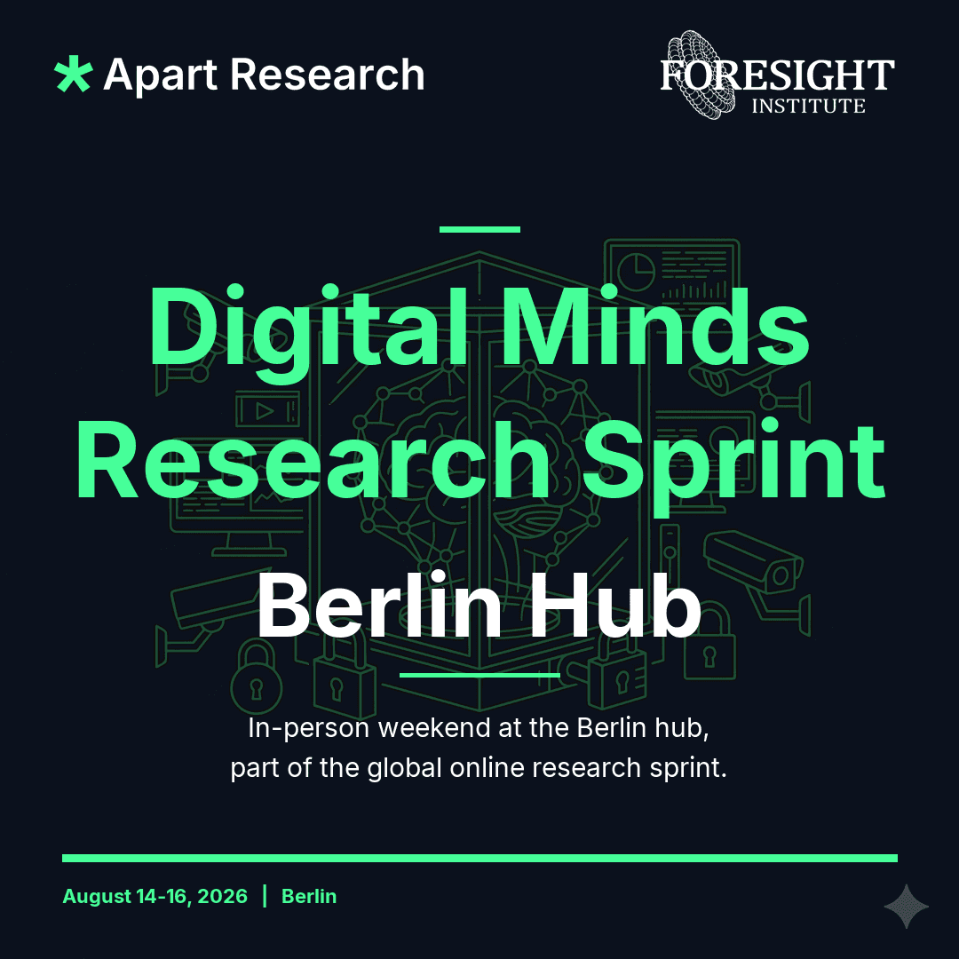 Digital Minds Research Sprint 2026 - Berlin - Apart Research