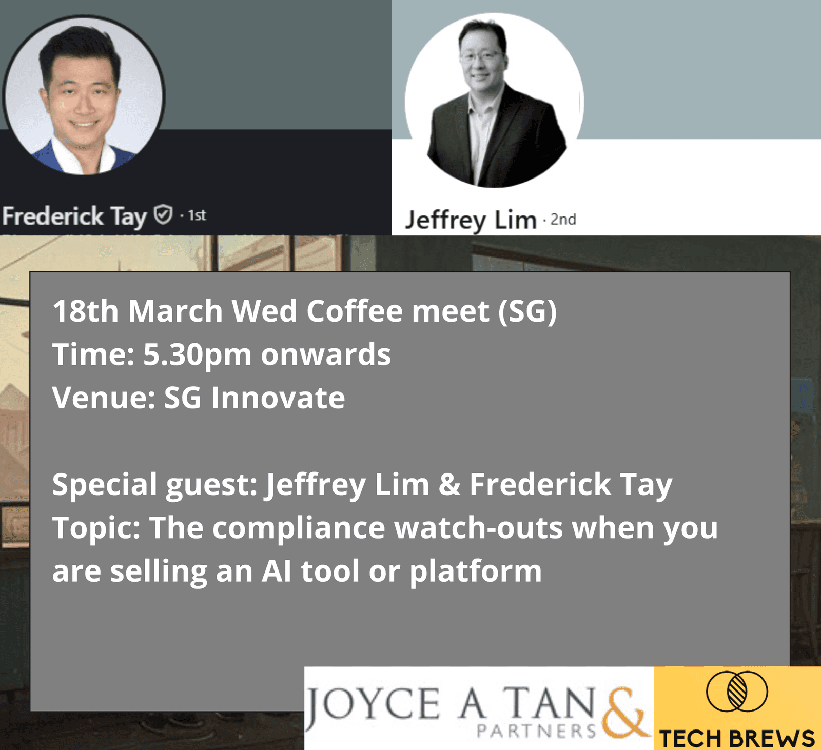 Topic "Patent strategy - steps to consider in enforcing patent protection" - Health/Bio Coffee Club Sg Collab with Joyce A Tan & Partners